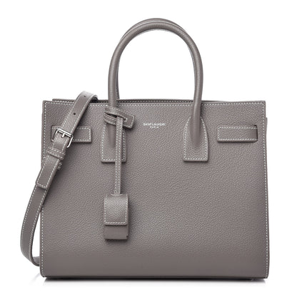 Saint Laurent Grained Calfskin Topstich Baby Sac De Jour Fog 1 of 10