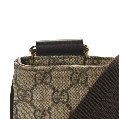 Gucci GG Supreme Monogram Medium Flat Messenger Bag Dark Brown 11 of 12