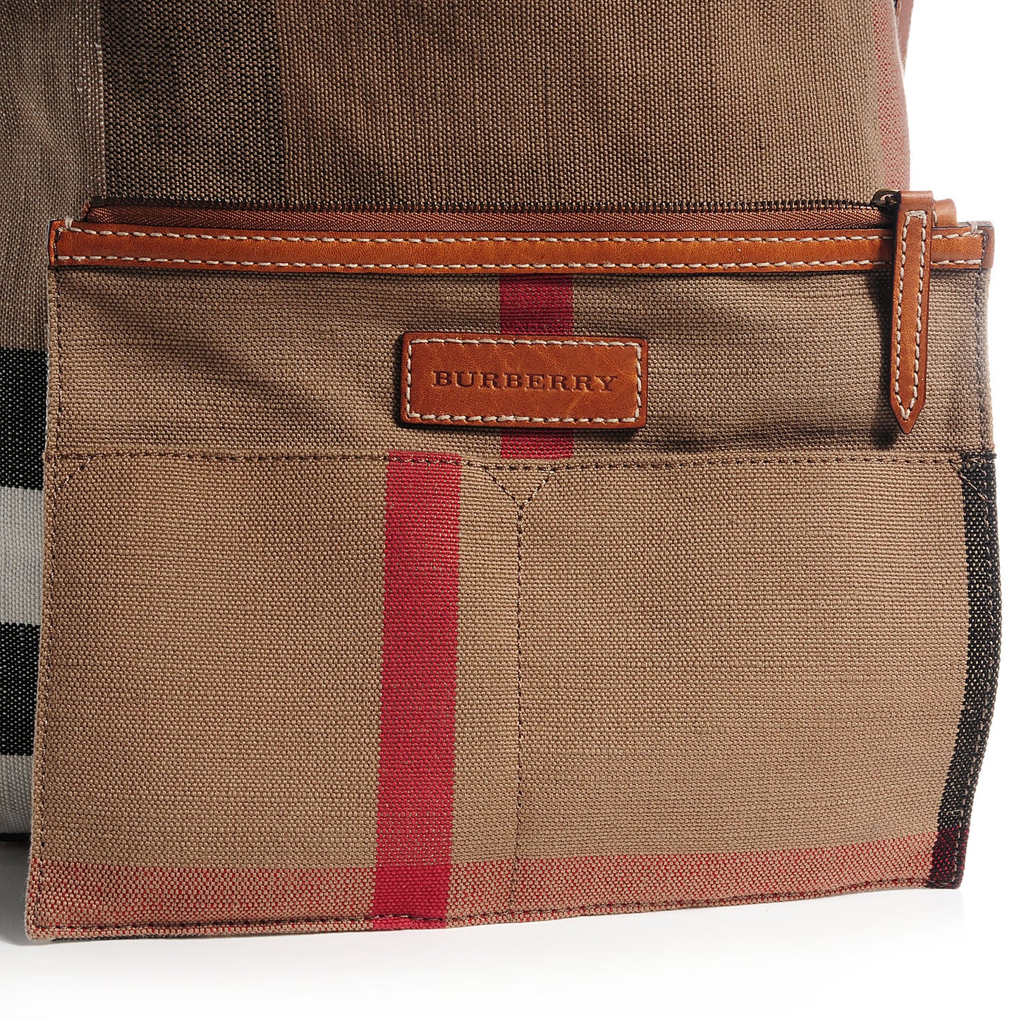 Cotton Canvas Mega Check Medium Tote