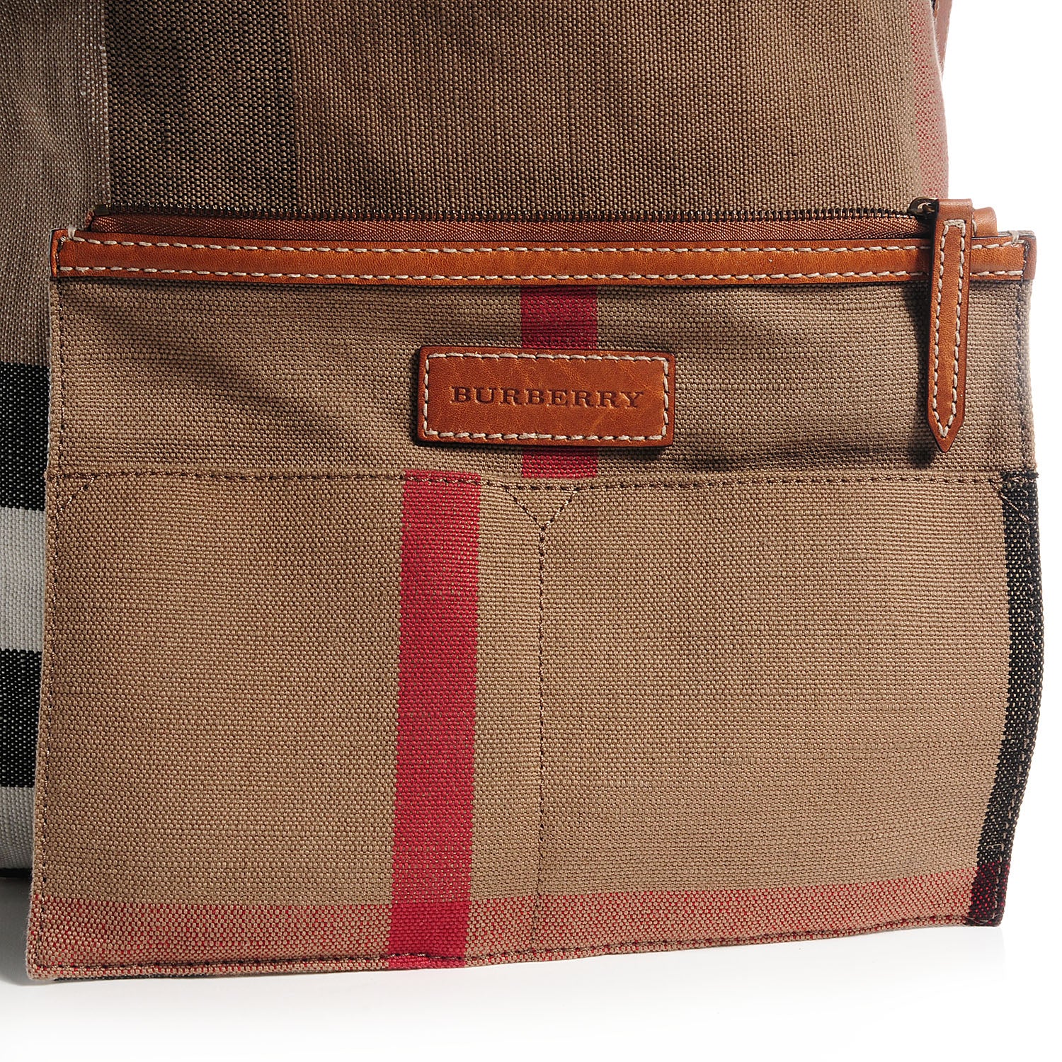 Burberry Cotton Canvas Mega Check Medium Tote 5 of 11