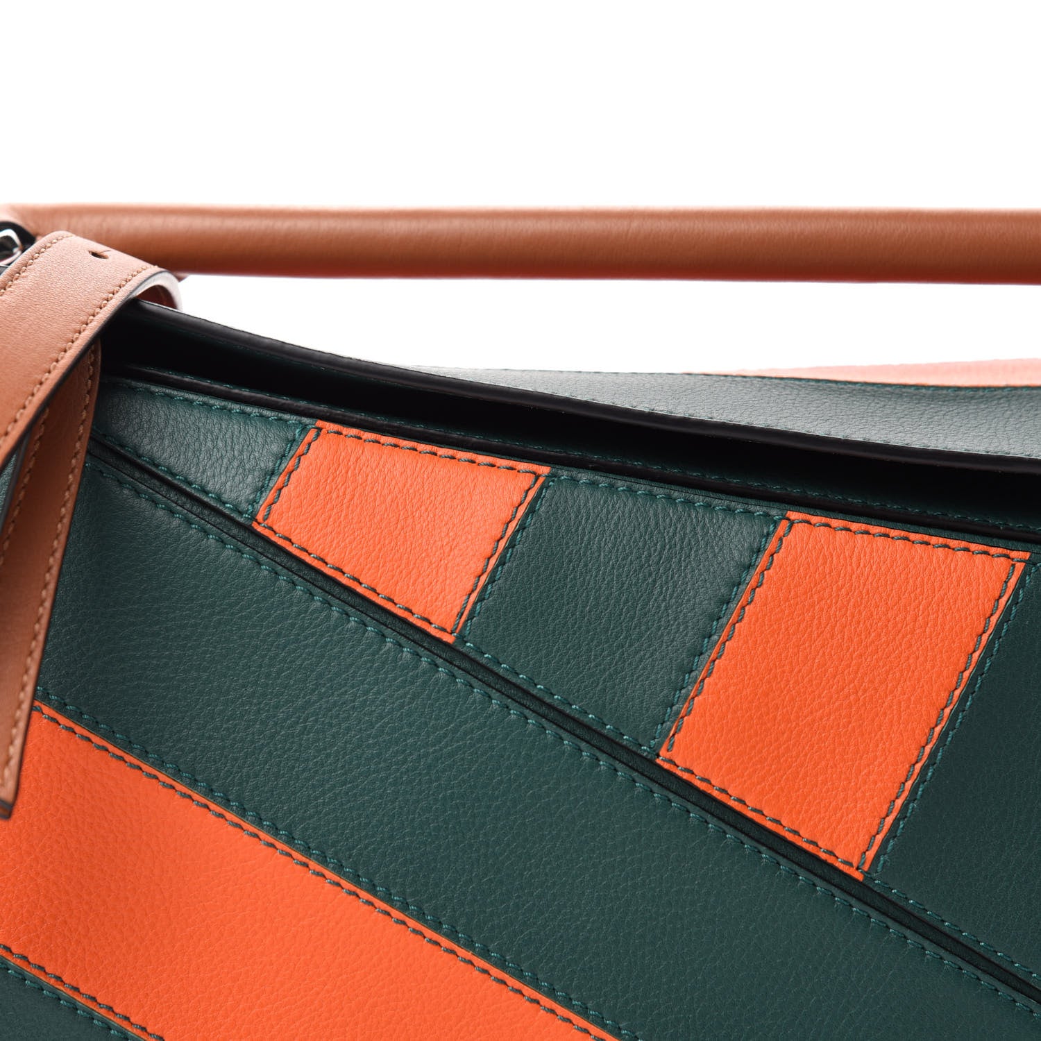 Loewe Calfskin Rugby Small Puzzle Bag Orange Multi 9 of 9