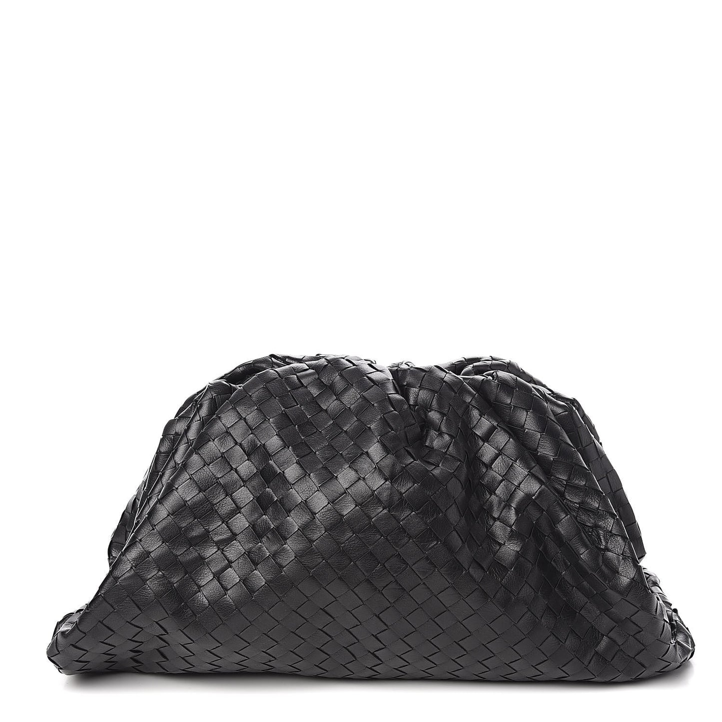 Nappa Maxi Intreccio The Pouch Oversized Clutch Black