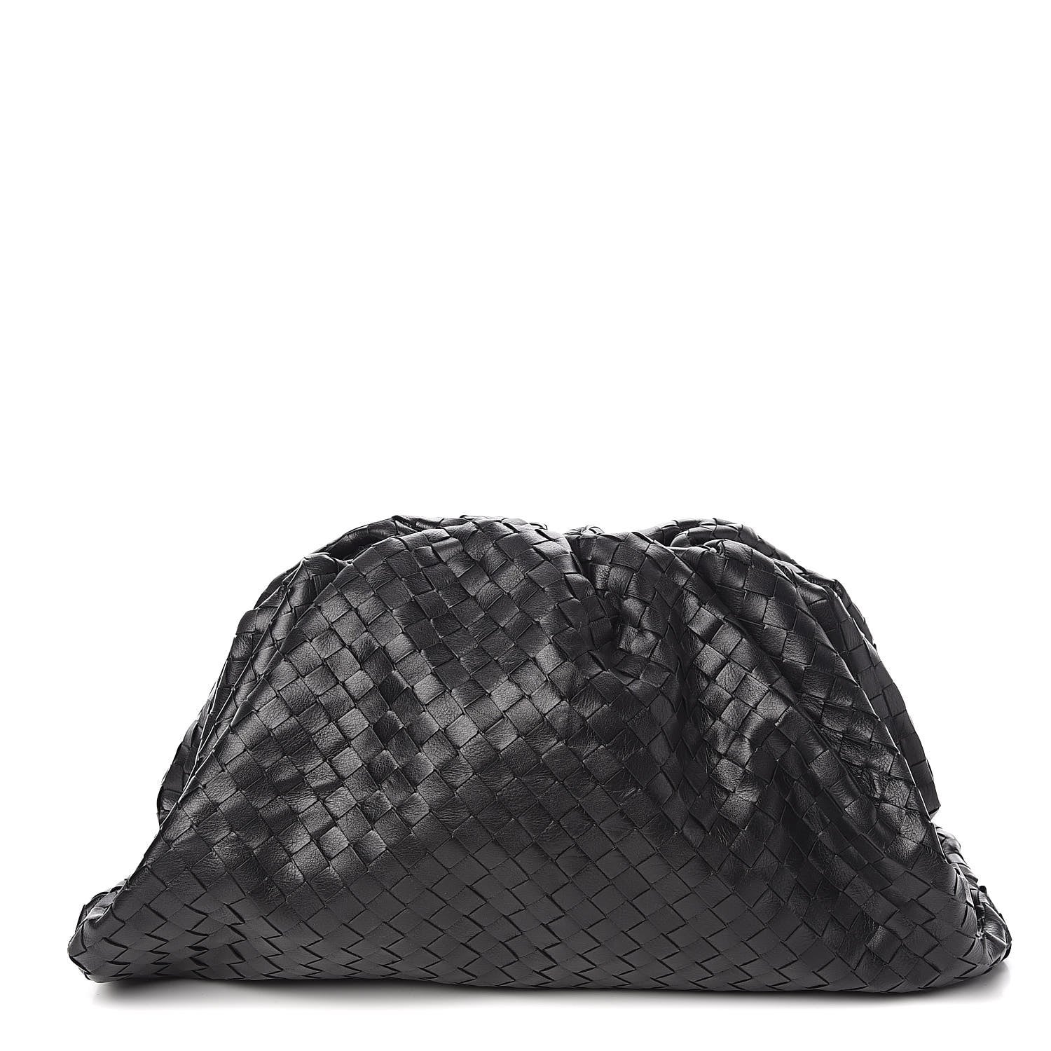 Bottega Veneta Nappa Maxi Intreccio The Pouch Oversized Clutch Black 1 of 9