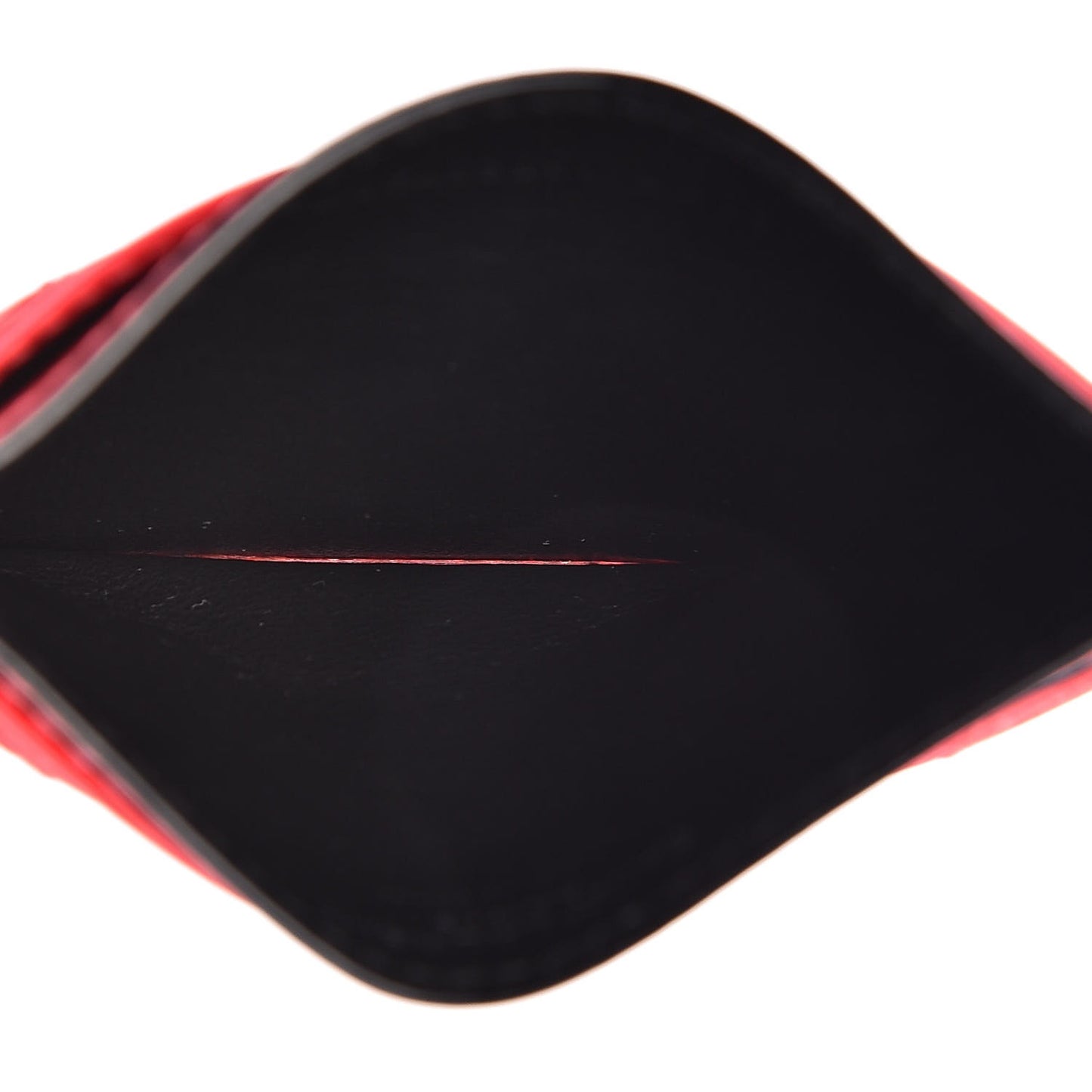 Grain De Poudre Matelasse Chevron Monogram Credit Card Case Neon Pink