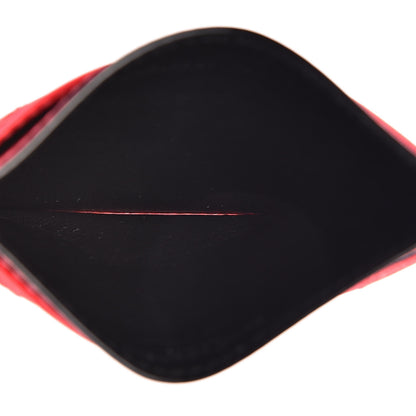 Saint Laurent Grain De Poudre Matelasse Chevron Monogram Credit Card Case Neon Pink 5 of 8