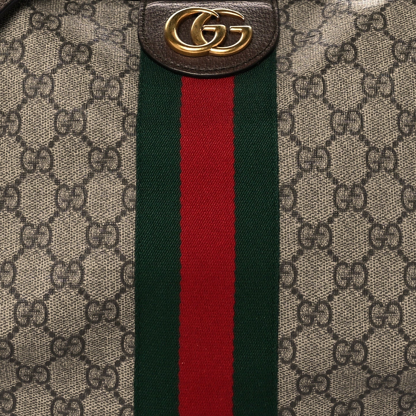 GG Supreme Monogram Web Small Ophidia Half Moon Hobo Brown