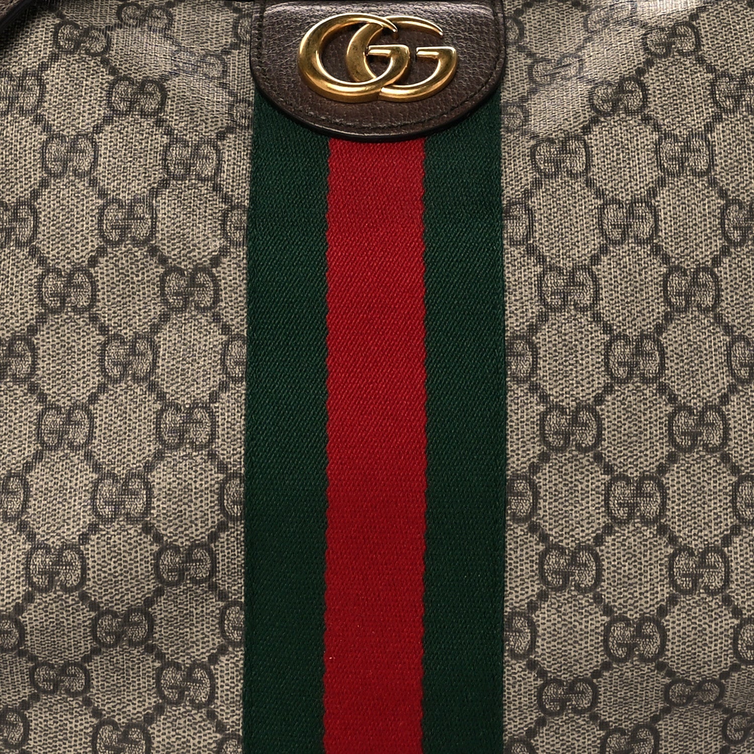 Gucci GG Supreme Monogram Web Small Ophidia Half Moon Hobo Brown 9 of 13