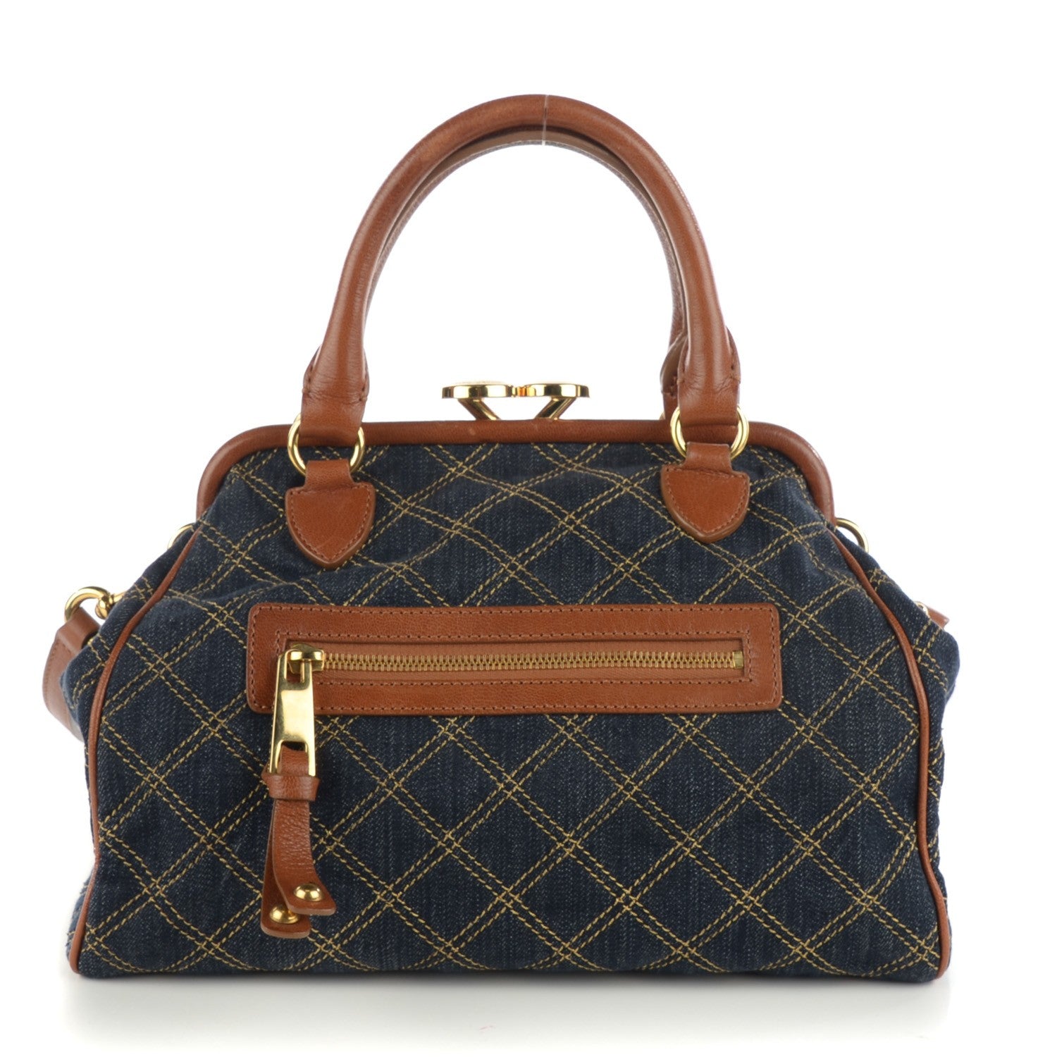 Marc Jacobs Denim Quilted Mini Stam Blue 1 of 8