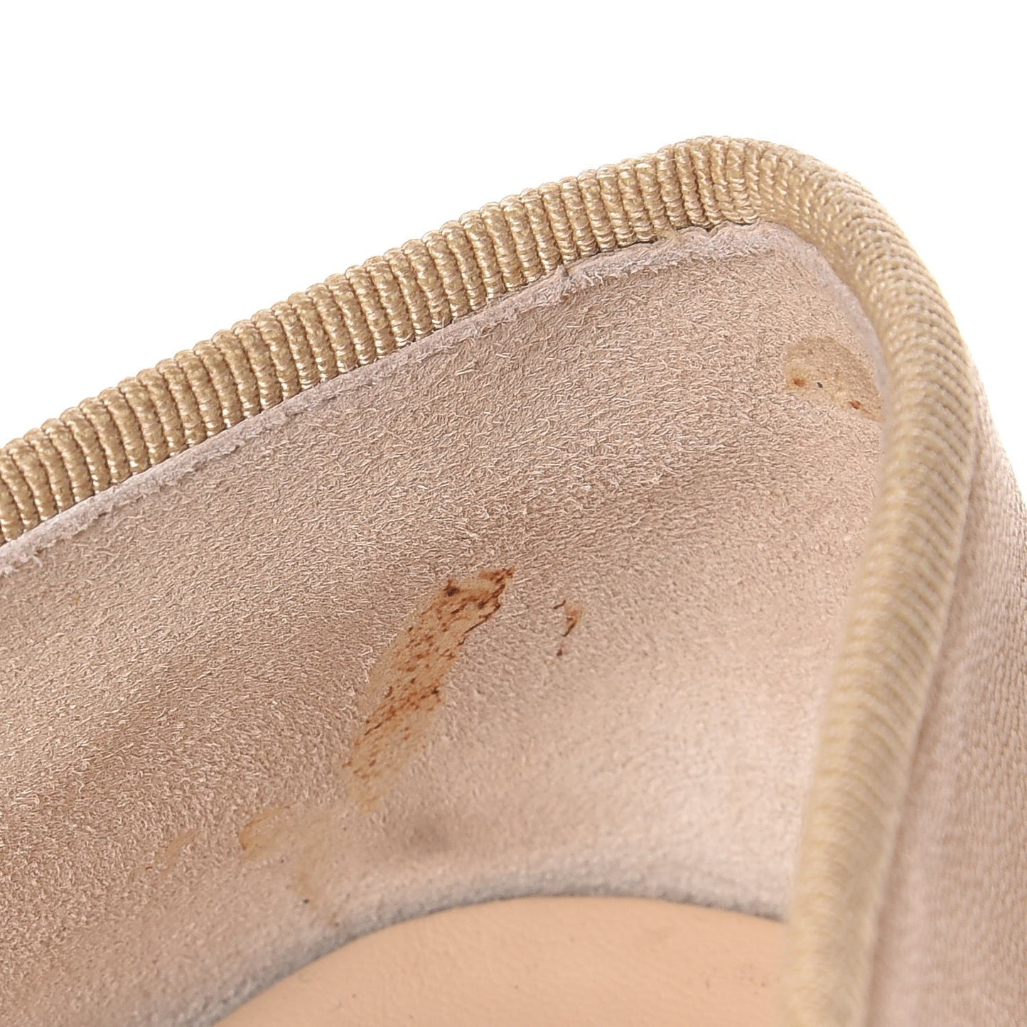 Lambskin Cap Toe Ballerina Flats 35.5 Beige Black