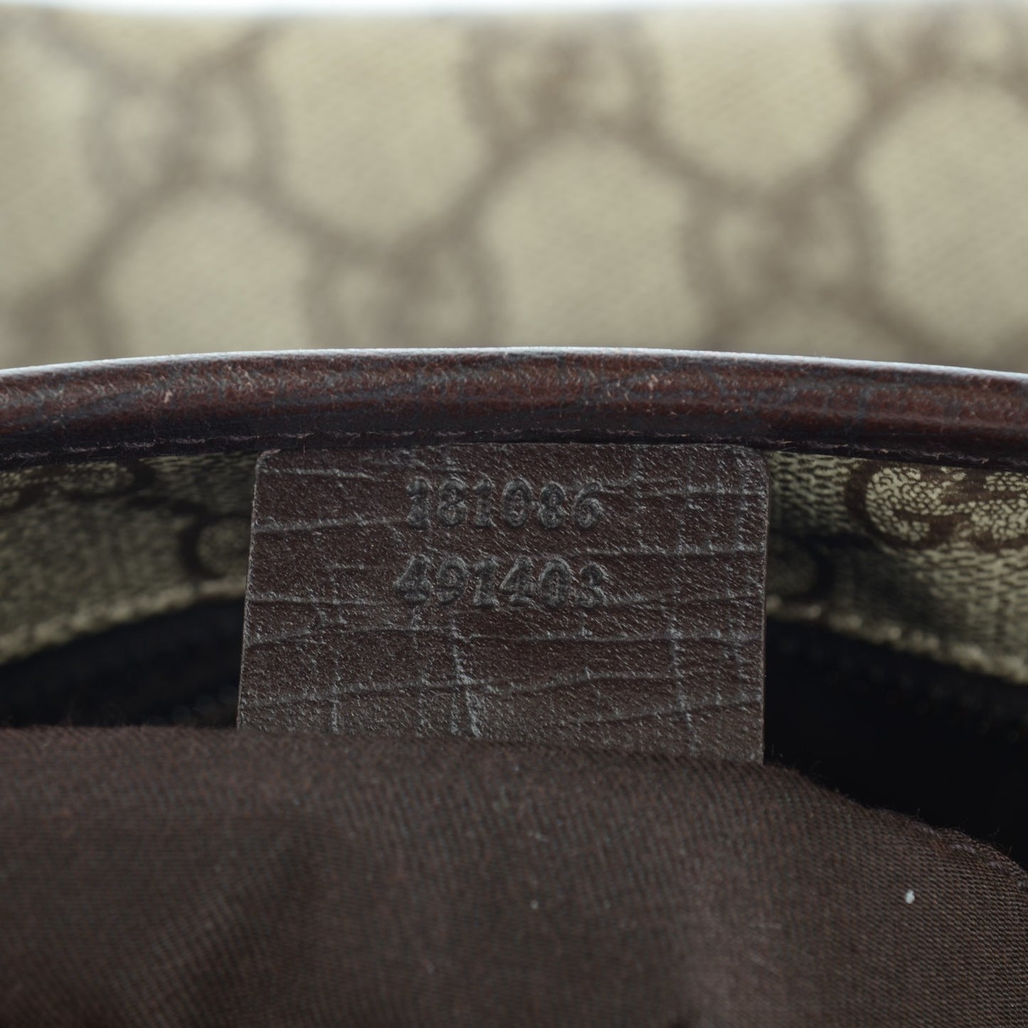GG Supreme Monogram Small Tote Dark Brown