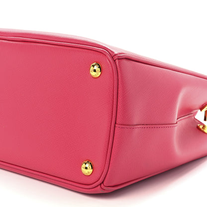 Prada Saffiano Small Galleria Double Zip Tote Peonia 12 of 12