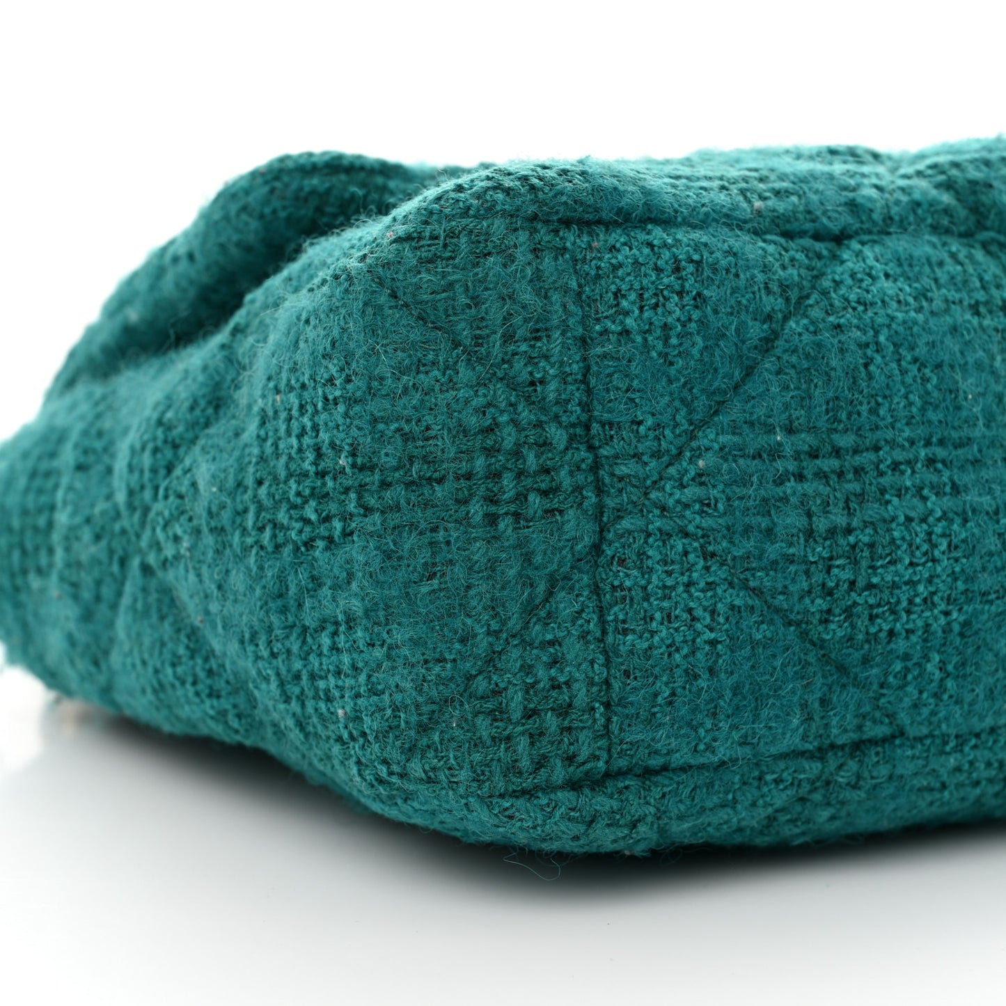 Tweed Quilted Large Chanel 19 Flap Green