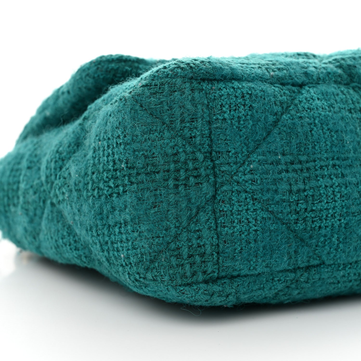 Chanel Tweed Quilted Large Chanel 19 Flap Green 9 of 13