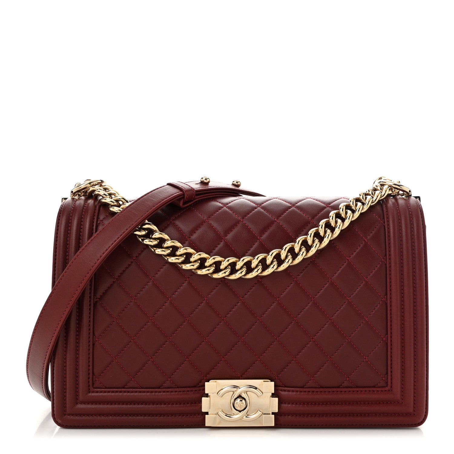 Chanel Lambskin Quilted New Medium Boy Flap Red 1 of 11