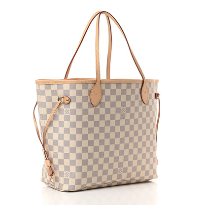 Louis Vuitton Damier Azur Neo Neverfull MM Rose Ballerine 3 of 9