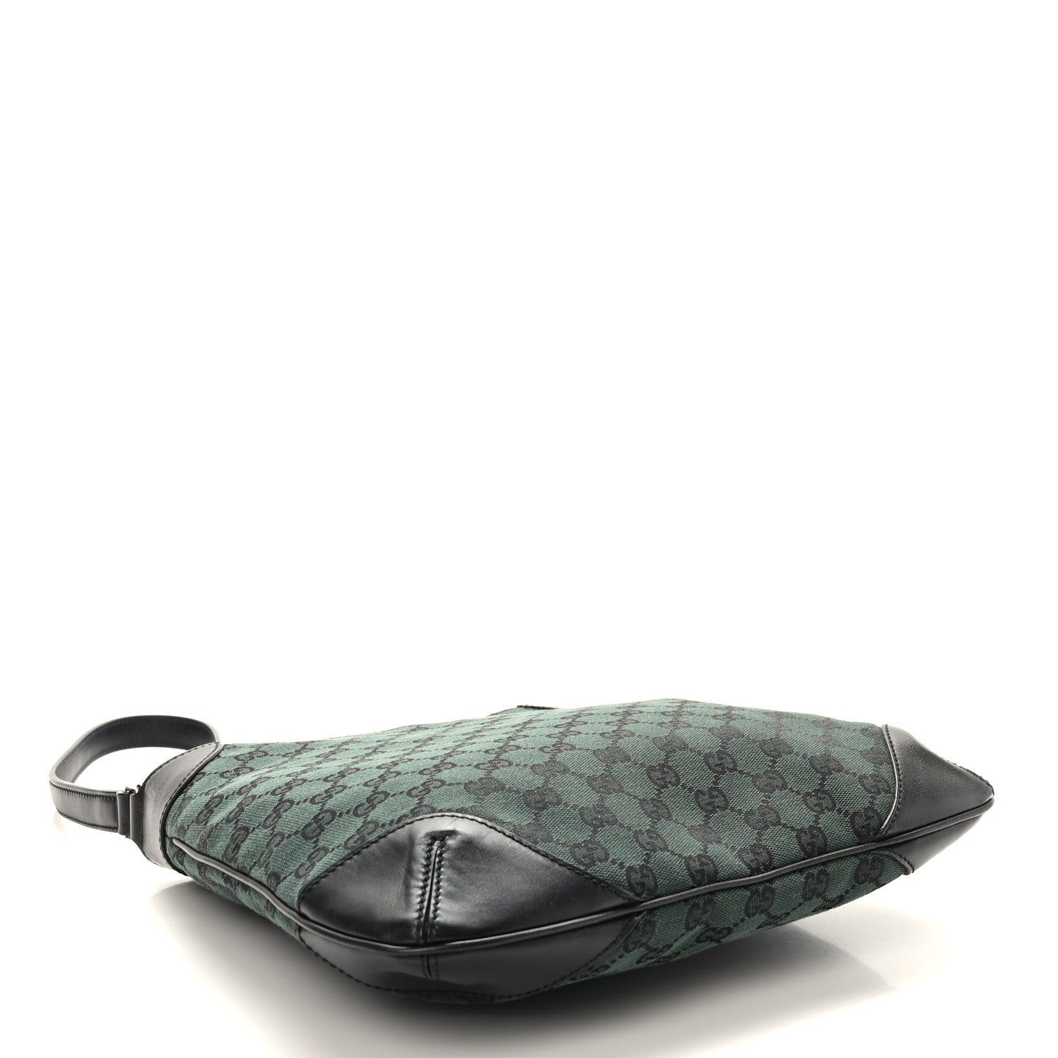 Gucci Nylon Monogram Signature Hobo Shoulder Bag Green 4 of 9