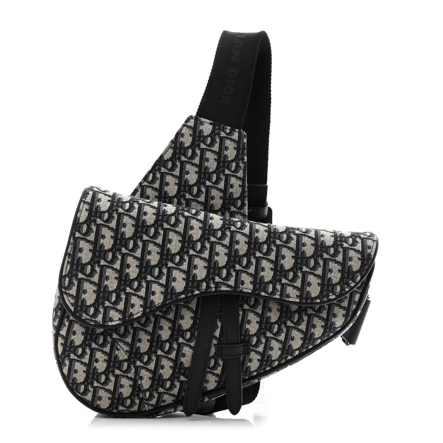 Oblique Mens Saddle Bag Black