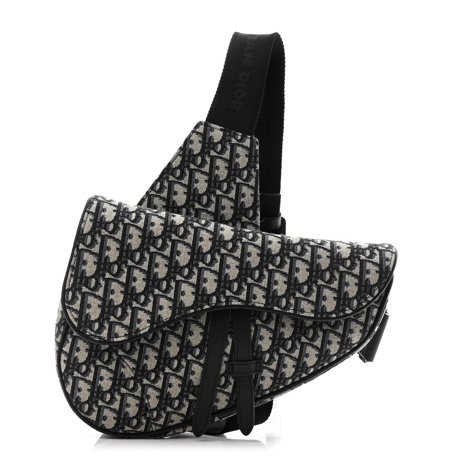 Christian Dior Oblique Mens Saddle Bag Black 1 of 9