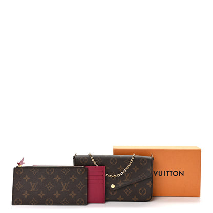 Louis Vuitton Monogram Pochette Felicie Chain Wallet Fuchsia 10 of 10