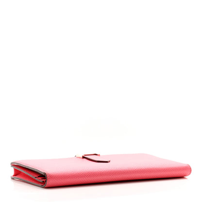 Hermes Epsom Bearn Gusset Wallet Rose Azalee 4 of 10