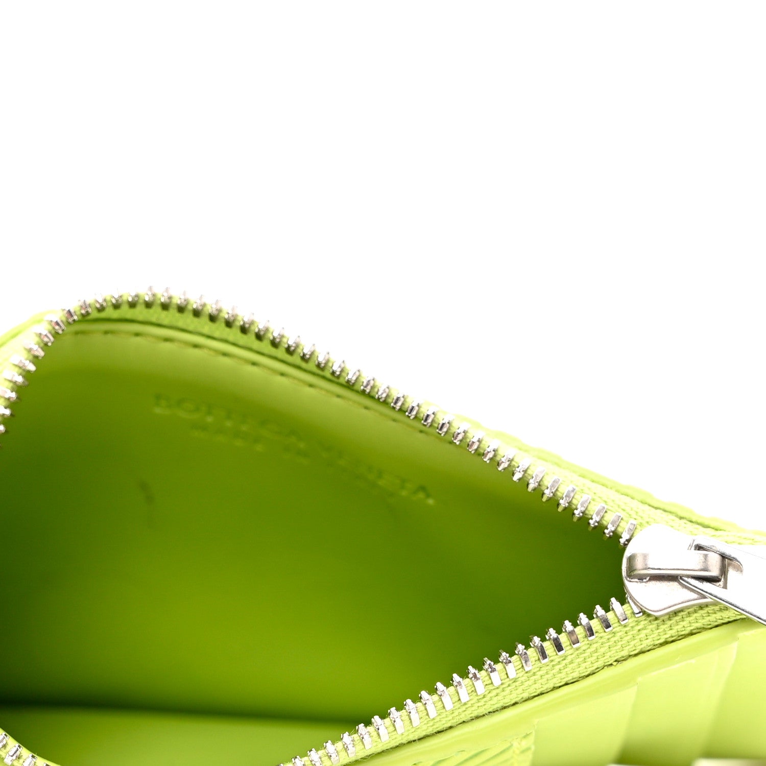 Bottega Veneta Nappa Embossed Intrecciato Zipped Card Case Kiwi 5 of 8