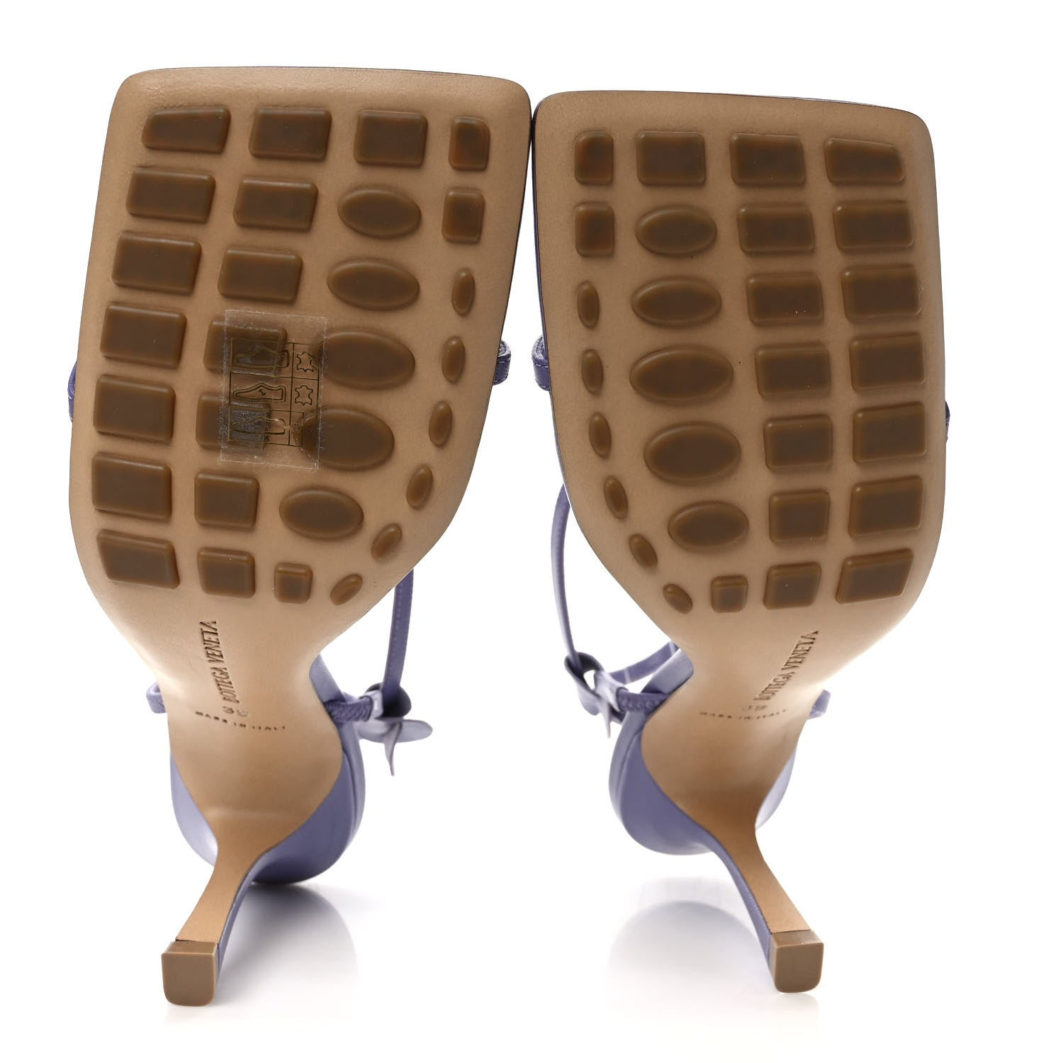 Bottega Veneta Lambskin Studded Stretch Multi Strap 90mm Sandals 39 Lavender 5 of 7