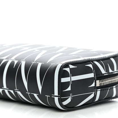 Valentino Garavani Calfskin VLTN Times Wash Bag Black White 8 of 8