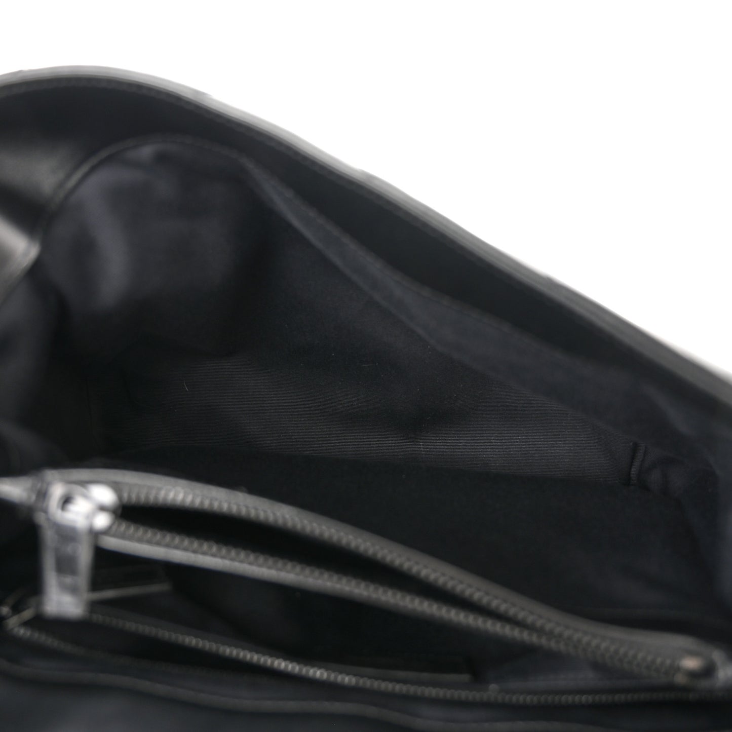 Calfskin Y Quilted Monogram Monochrome Medium Loulou Chain Satchel Black
