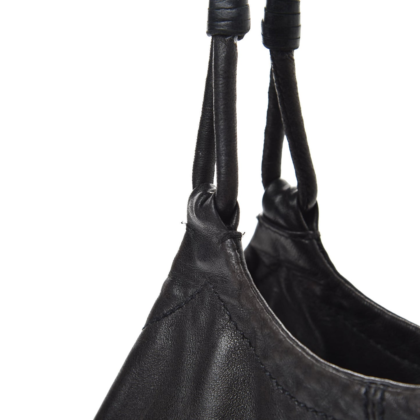 Glace Calfskin Shoulder Bag Black