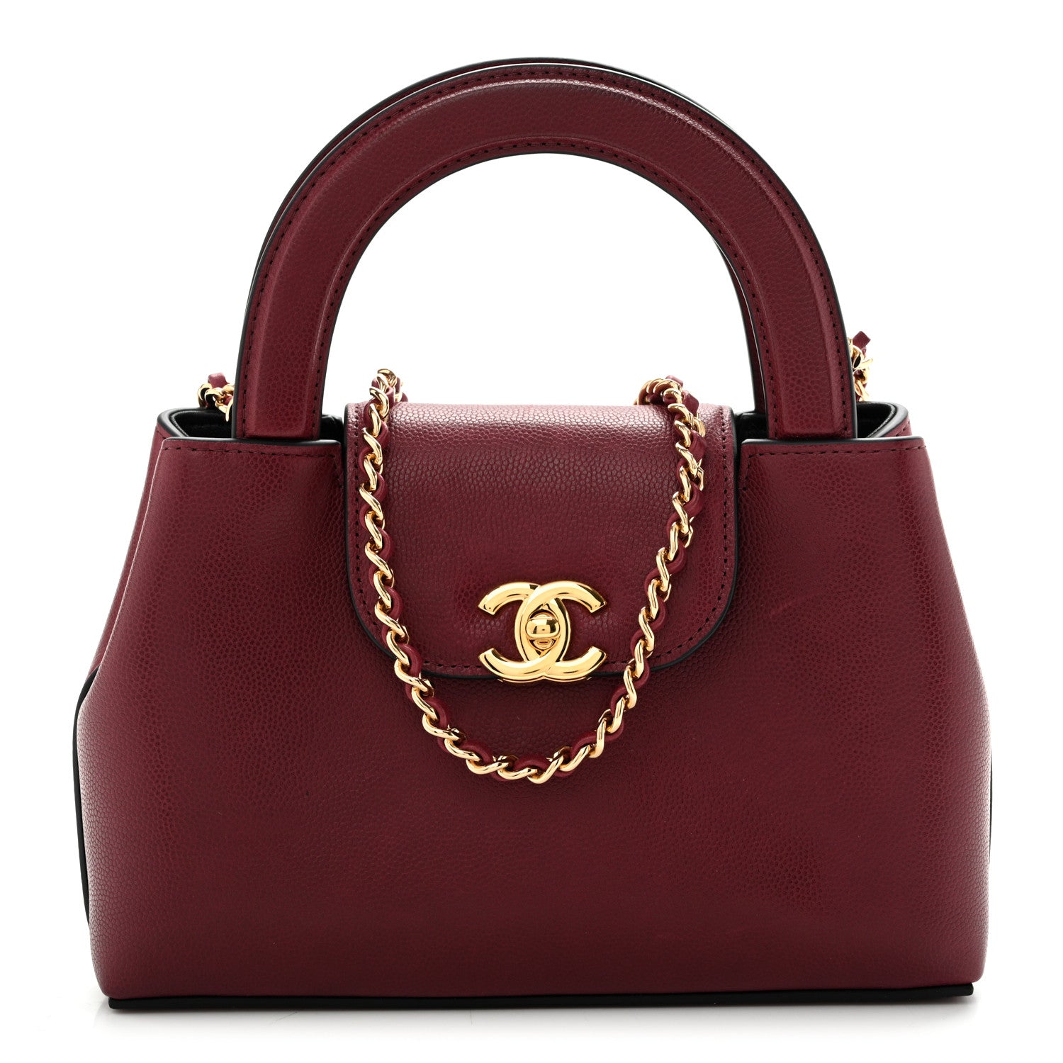Chanel Caviar Nano Kelly Shopper Burgundy 1 of 12