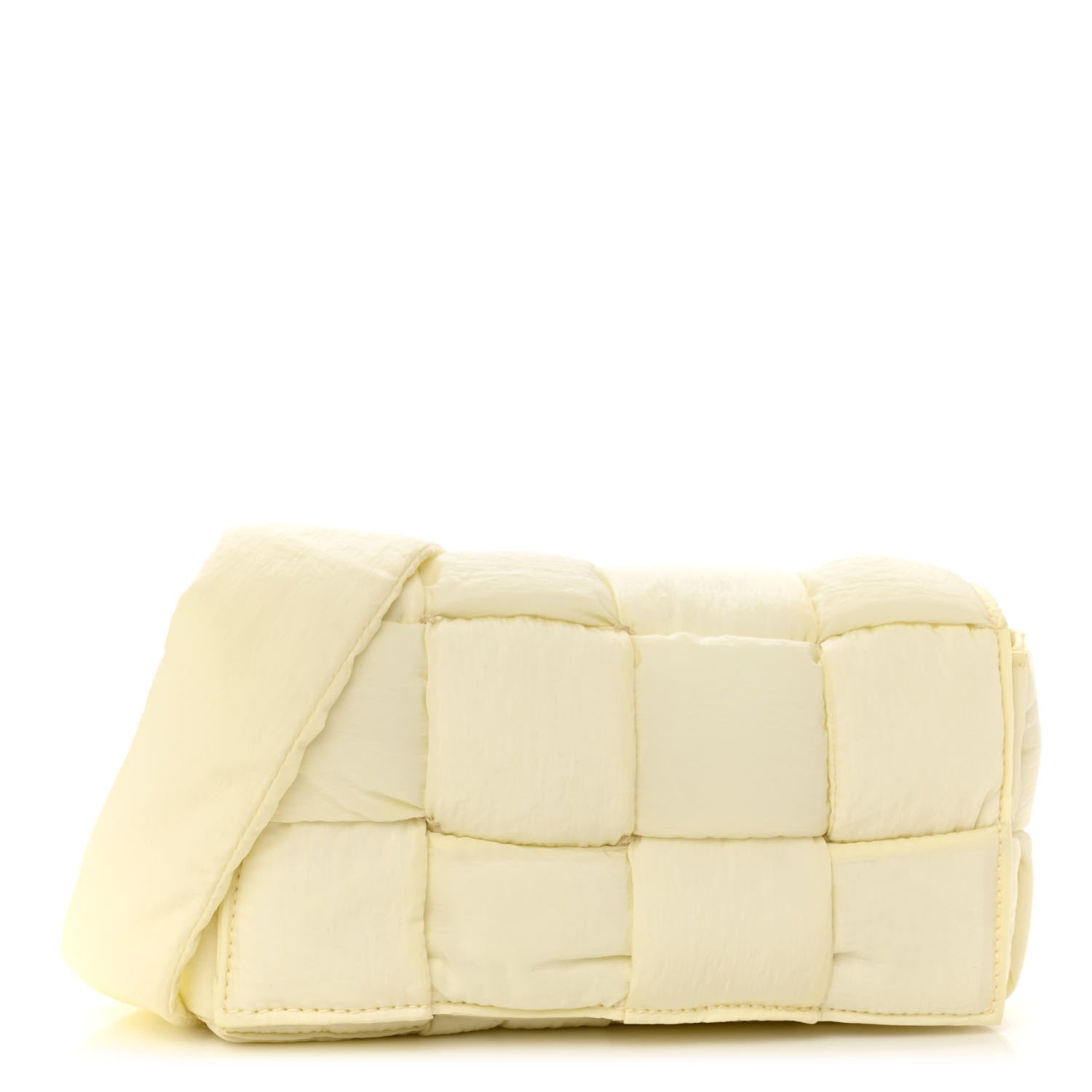Bottega Veneta Nylon Intrecciato Padded Tech Mini Cassette Belt Bag Zest Washed 1 of 8