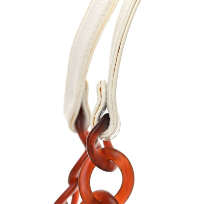 Chanel Caviar Perforated Bekko Chain Tote White 12 of 15