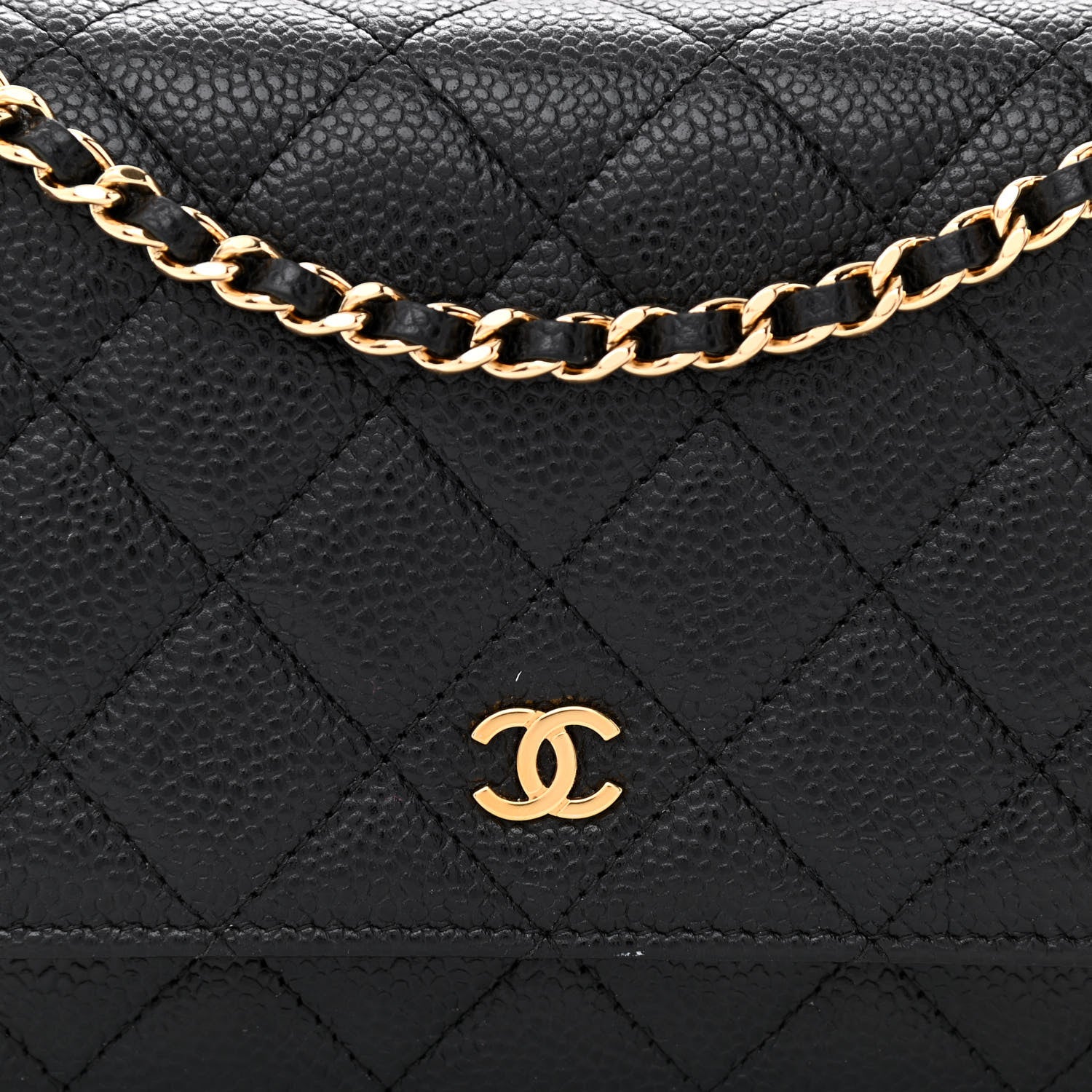 Chanel Caviar Quilted Wallet On Chain WOC Black 9 of 13