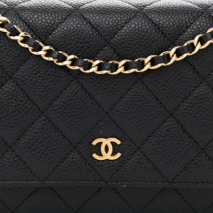 Chanel Caviar Quilted Wallet On Chain WOC Black 9 of 13