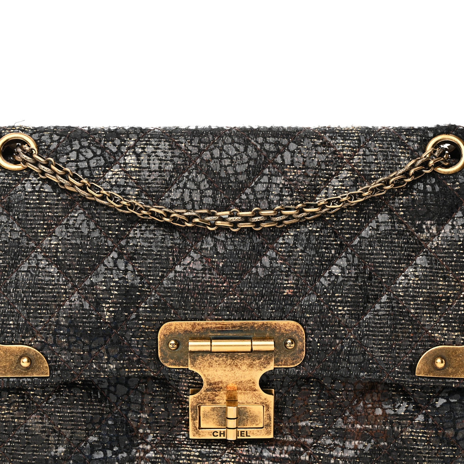 Chanel Metallic Glazed Tweed Quilted 2.55 Paris Shanghai Reissue 226 Flap Multicolor 8 of 16