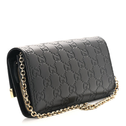 Gucci Guccissima Signature Dice Chain Wallet Black 3 of 8