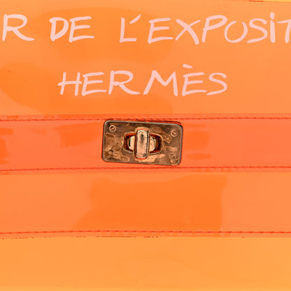 Hermes Vinyl Souvenir De L'Exposition Kelly Orange 7 of 14