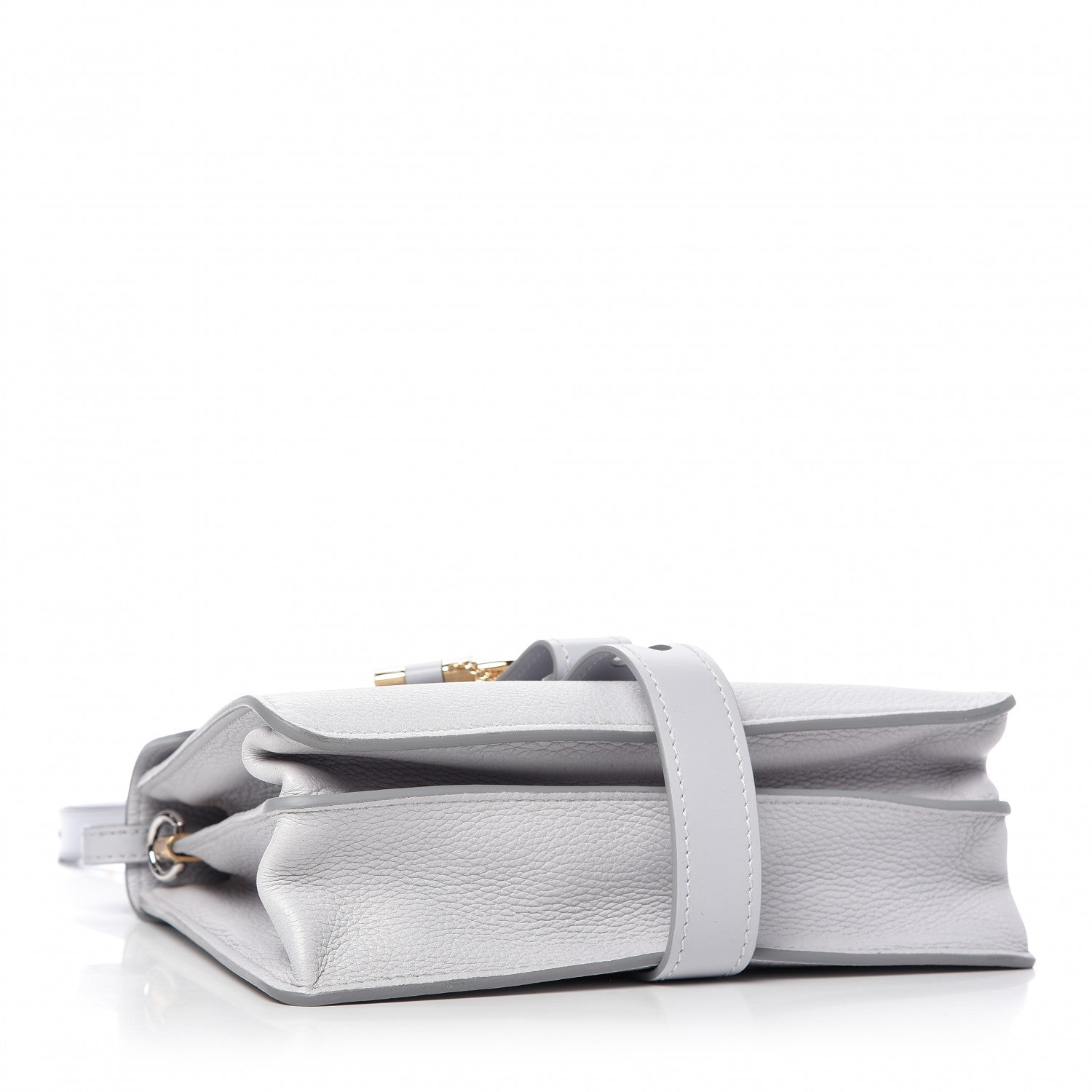 Chloe Shiny Grained Calfskin Medium Aby Day Shoulder Bag Airy Grey 4 of 8