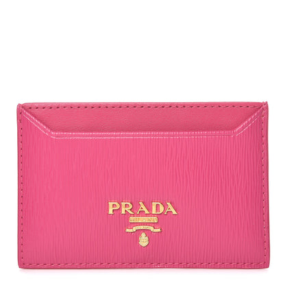Prada Vitello Move Metal Card Case Fuxia 1 of 8
