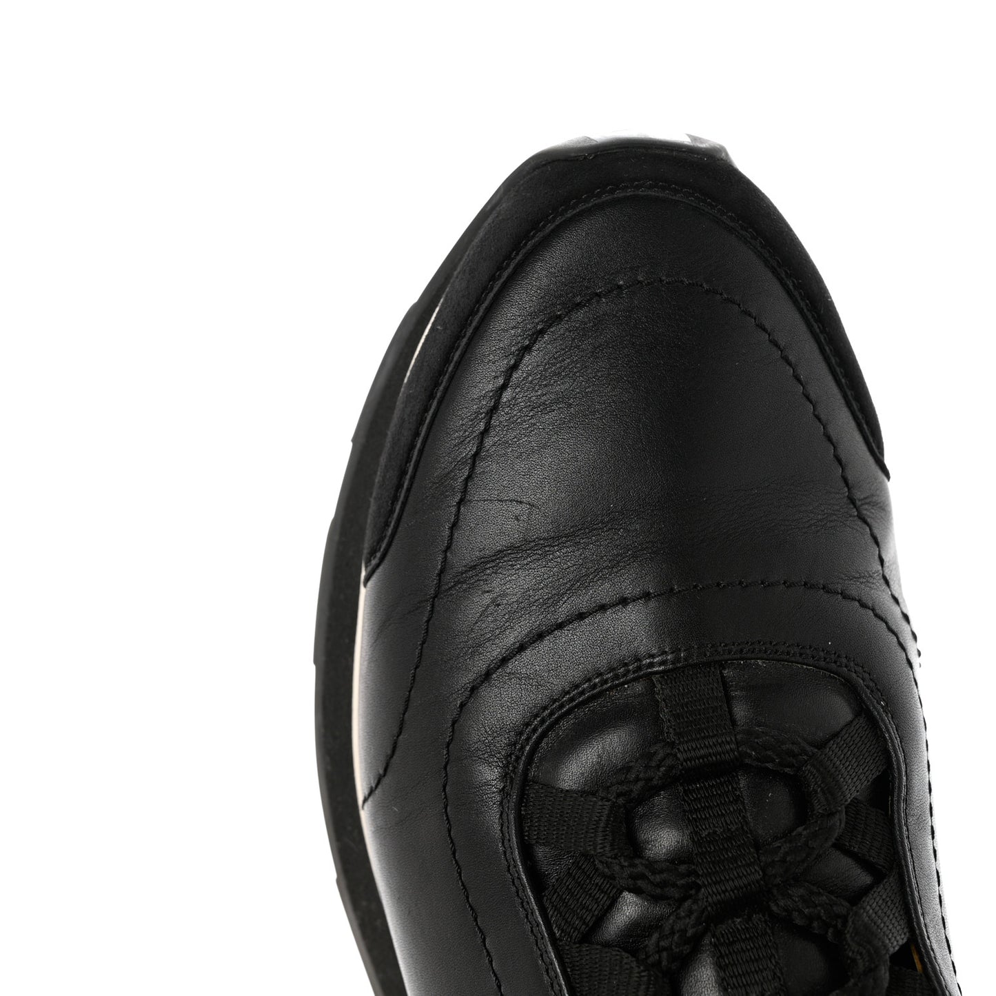 Calfskin Mens Miles Sneakers 42.5 Black