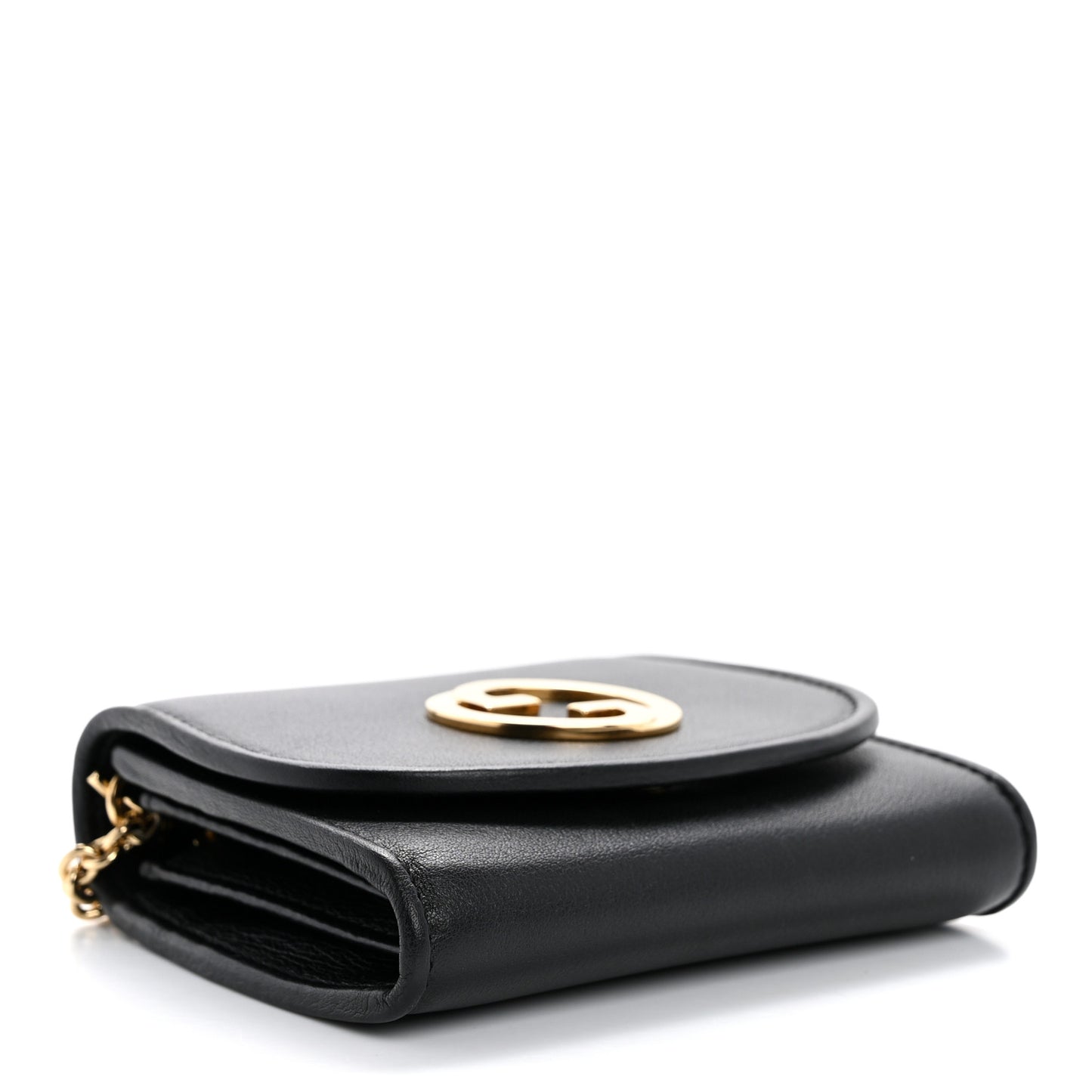 Roxy Calfskin Medium Blondie Chain Wallet Black