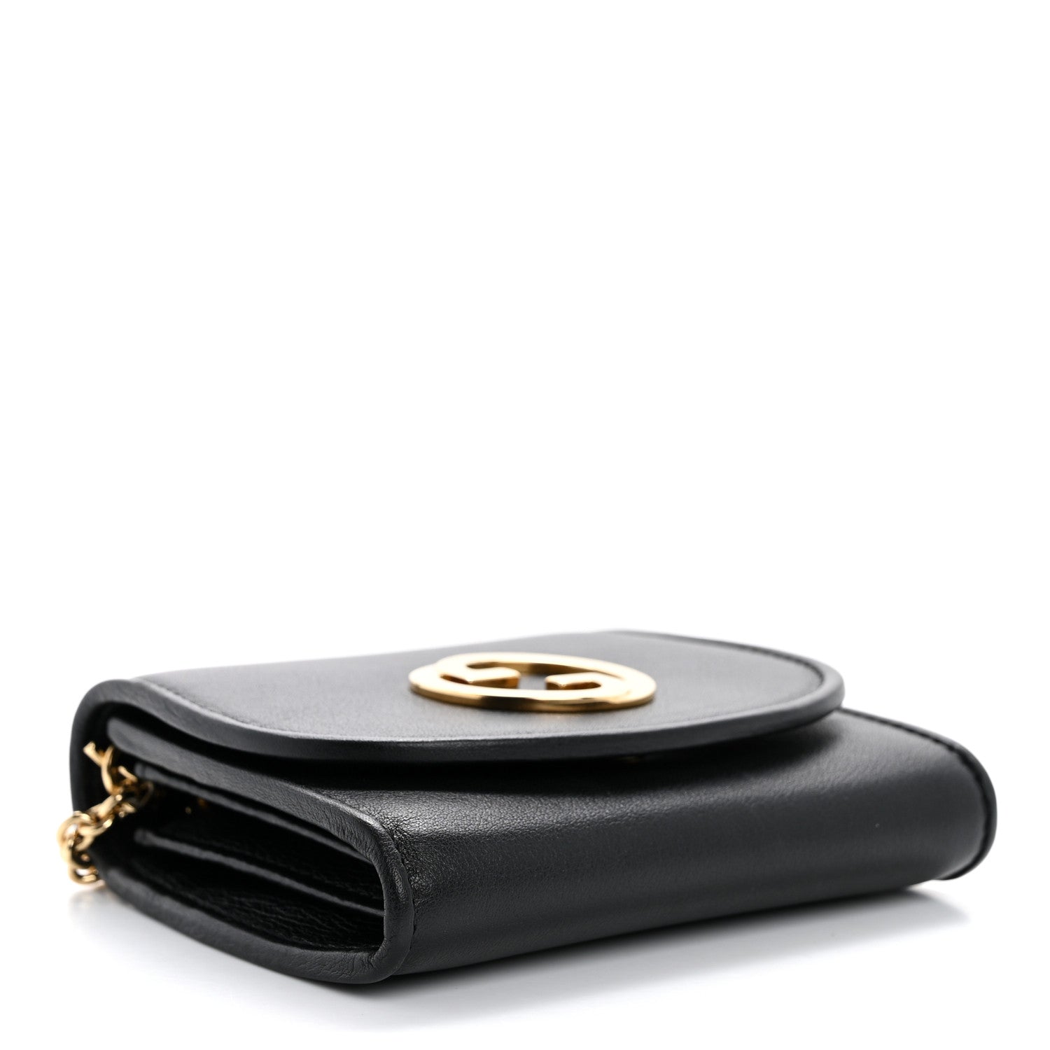 Gucci Roxy Calfskin Medium Blondie Chain Wallet Black 5 of 13