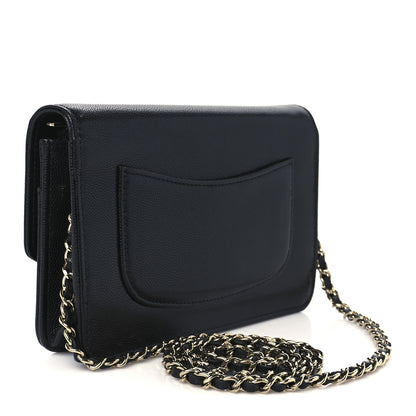 Chanel Caviar Timeless CC Wallet on Chain WOC Black 3 of 12