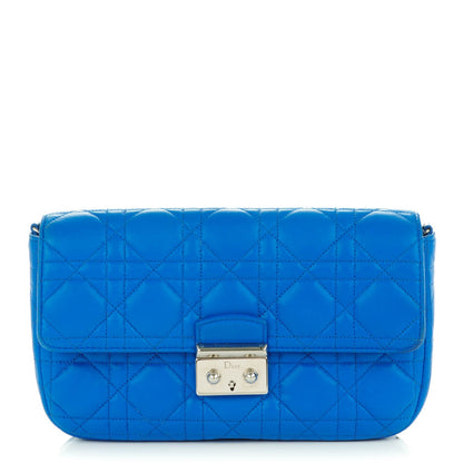 Christian Dior Lambskin Cannage Miss Dior Promenade Pouch Blue 1 of 7