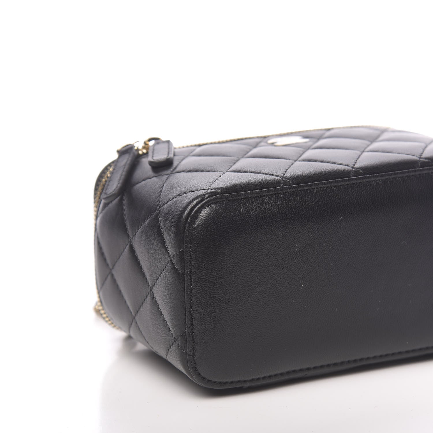 Chanel Lambskin Quilted Small Vanity Case With Chain Black 9 of 11