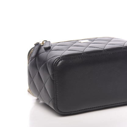 Chanel Lambskin Quilted Small Vanity Case With Chain Black 9 of 11