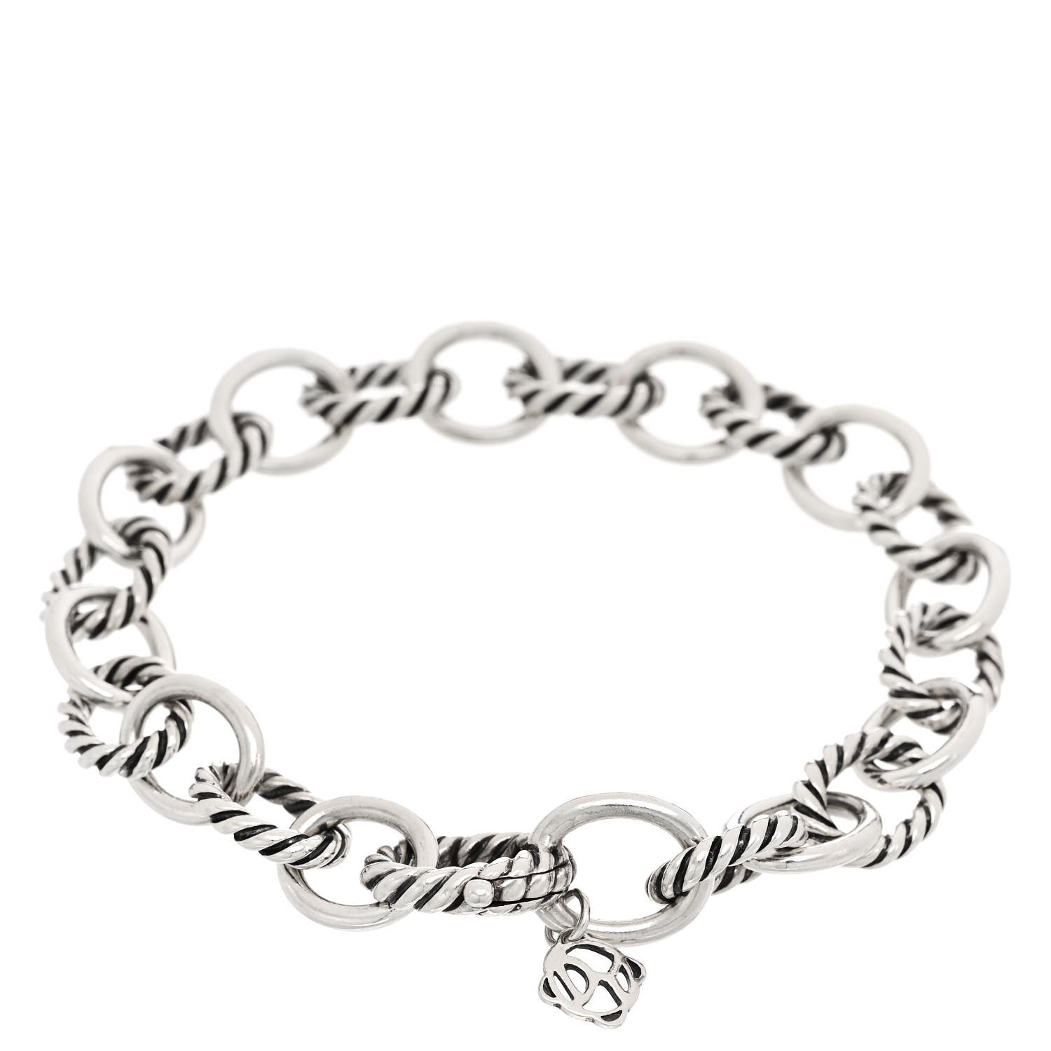 David Yurman Sterling Silver 10mm Medium Oval Link Bracelet 2 of 3