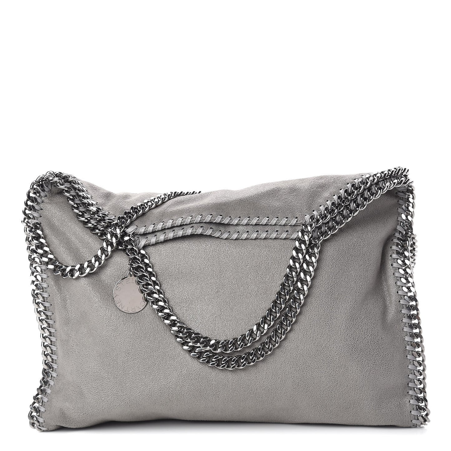 Shaggy Deer Falabella Fold Over Tote Grey