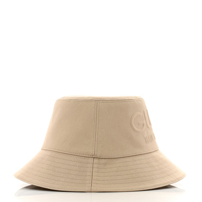 Gucci Cotton Embossed Logo Bucket Hat M Beige 5 of 12