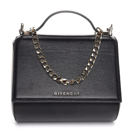Givenchy Textured Calfskin Mini Pandora Box Chain Crossbody Bag Black 1 of 7